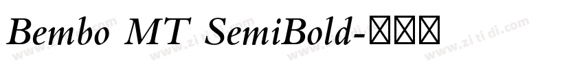 Bembo MT SemiBold字体转换